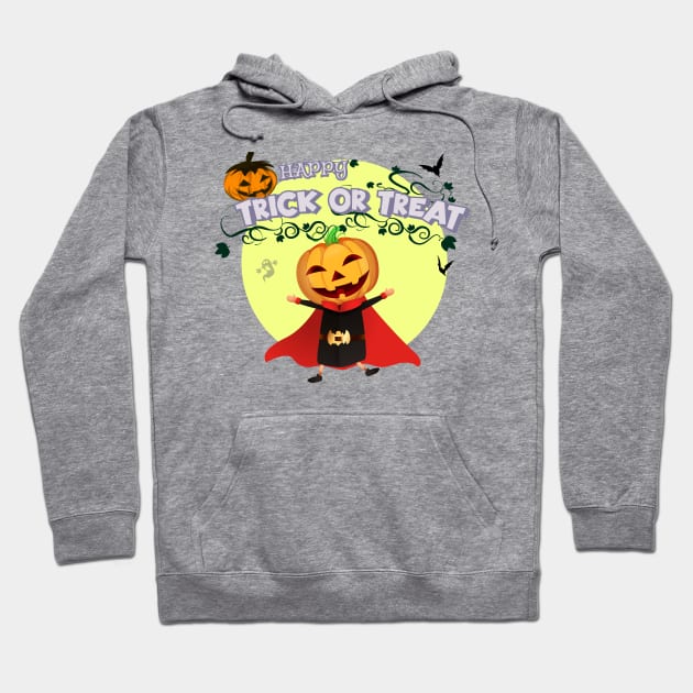 Cute cartoon Happy Halloween.Trick or Treat. Hoodie by Longgilbert